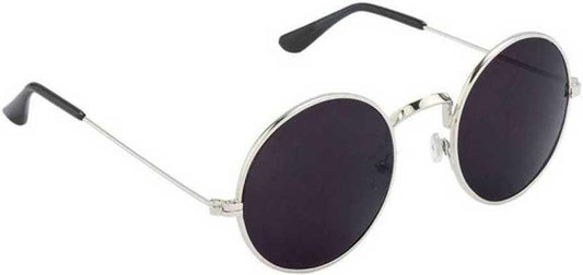 Unisex Black Round Sunglass